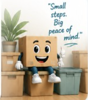 Boxfolio's friendly golden box mascot giving a thumbs-up.
